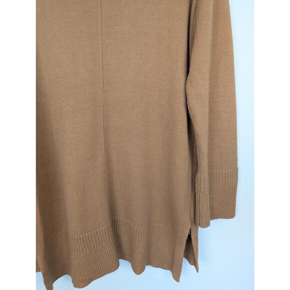 Anthropologie Moth Sweater Saskia Mock Neck Camel Tan Boho Neutral Size M - Picture 8 of 12